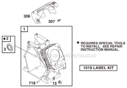 Page A Diagram and Parts List for 124435 8101 Briggs and Stratton Engine